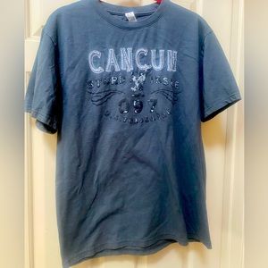 Cancun Souvenir Embroidered 100% Cotton Tshirt